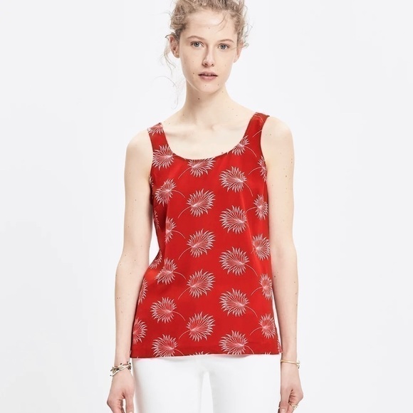 Madewell Tops - Madewell Silk Lookout Bow Back Top in Palmflower Size XS